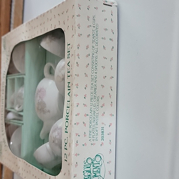 VINTAGE ENESCO PRECIOUS MOMENTS TEA SET PORCELAIN 1985 - Picture 5 of 8